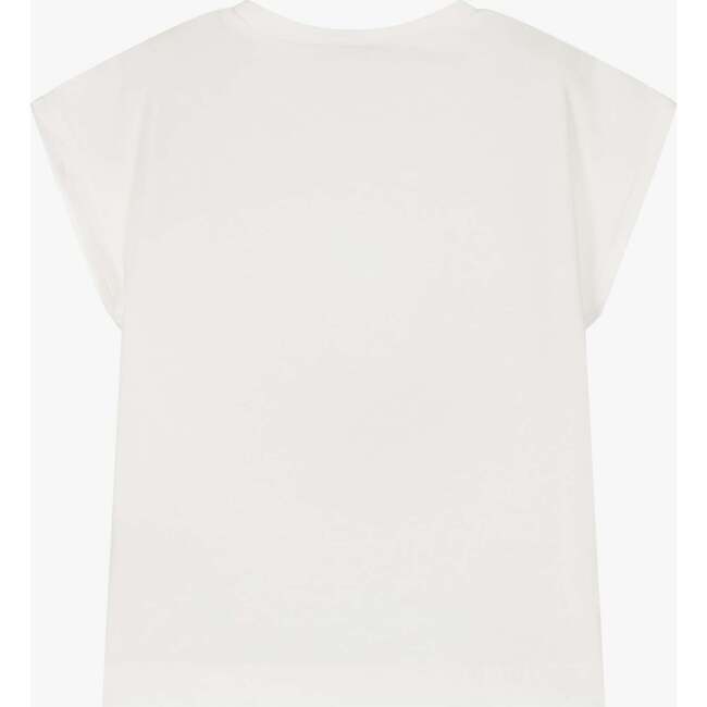 Tassel Embroidered T-Shirt, White - T-Shirts - 4