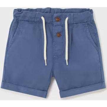 Indigo Linen Shorts, Blue