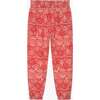 Guipure Print Pants, Red - Pants - 2