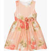 Floral Summer Dress, Peach - Dresses - 1 - thumbnail