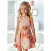 Floral Summer Dress, Peach - Dresses - 2