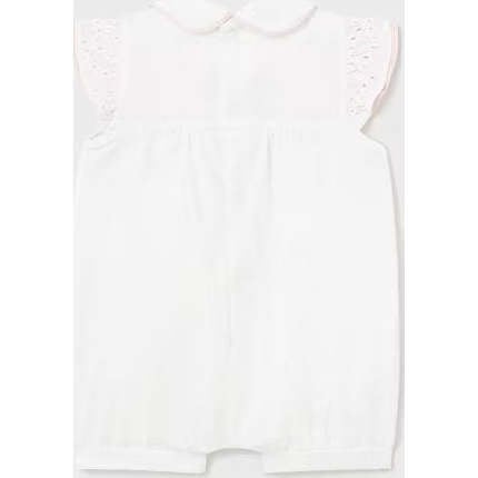 Floral Ruffle Shortie, White - Onesies - 3