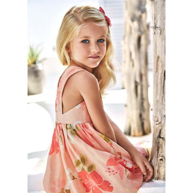 Floral Summer Dress, Peach - Dresses - 3