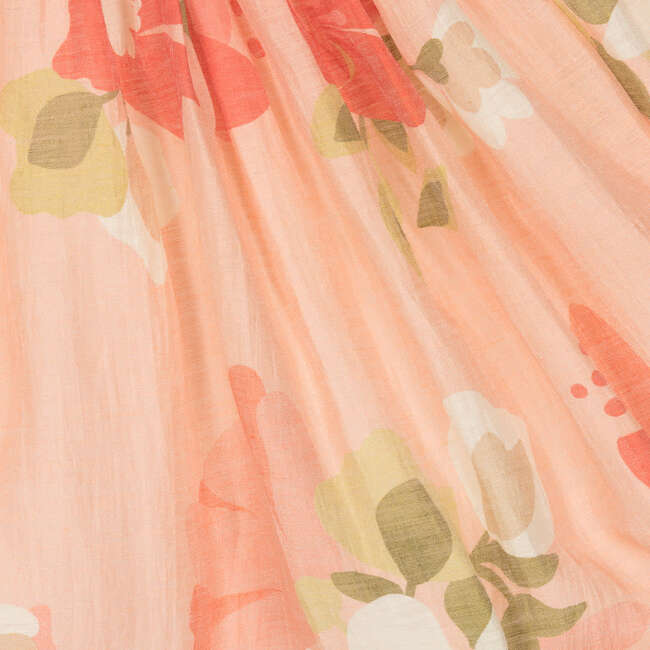 Floral Summer Dress, Peach - Dresses - 4