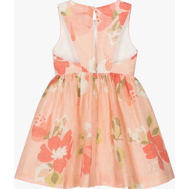 Floral Summer Dress, Peach - Dresses - 5