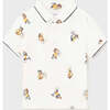 Safari Print Polo, Cream - Polo Shirts - 1 - thumbnail