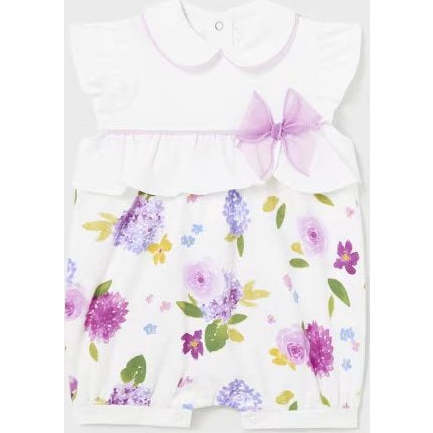 Floral Bow Shortie, White