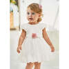 Floral Applique Summer Dress, White - Dresses - 2