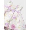 Floral Bow Belt Dress, White - Dresses - 3