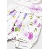 Floral Bow Shortie, White - Onesies - 2