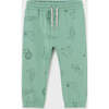 Animal Print Sweatpants, Green - Sweatpants - 1 - thumbnail