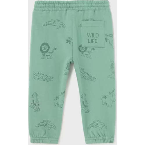 Animal Print Sweatpants, Green - Sweatpants - 3