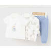 3pc Bunny Print Tracksuit, White - Mixed Apparel Set - 1 - thumbnail