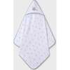 Jade Elephant Print Towel, White - Towels - 1 - thumbnail