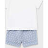 Bunny Graphic Outfit, White - Mixed Apparel Set - 5