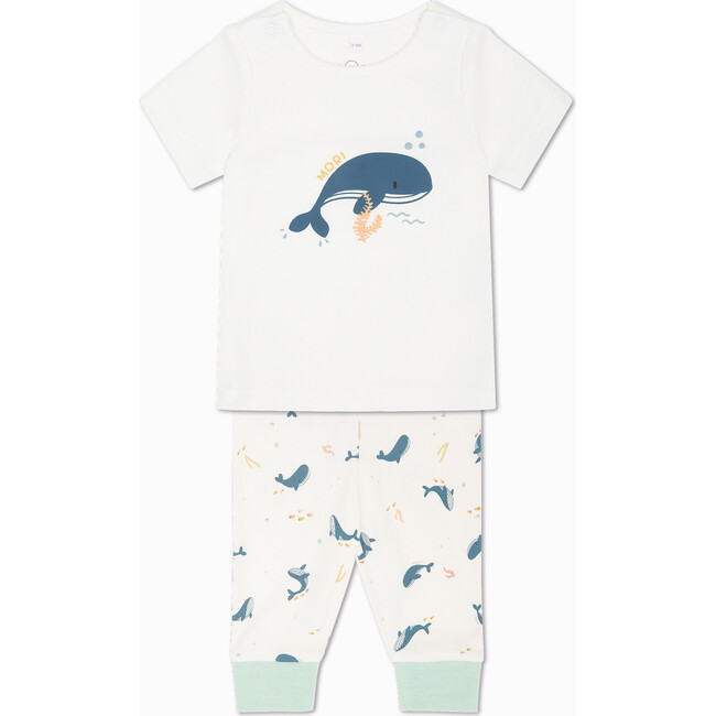 Whale Placement Print & Ocean Print Pajamas