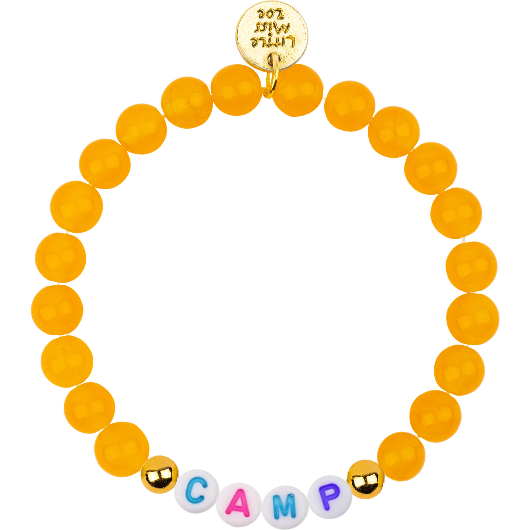 Customizable Camp Name Gemstone Bracelet, Yellow - Bracelets - 1