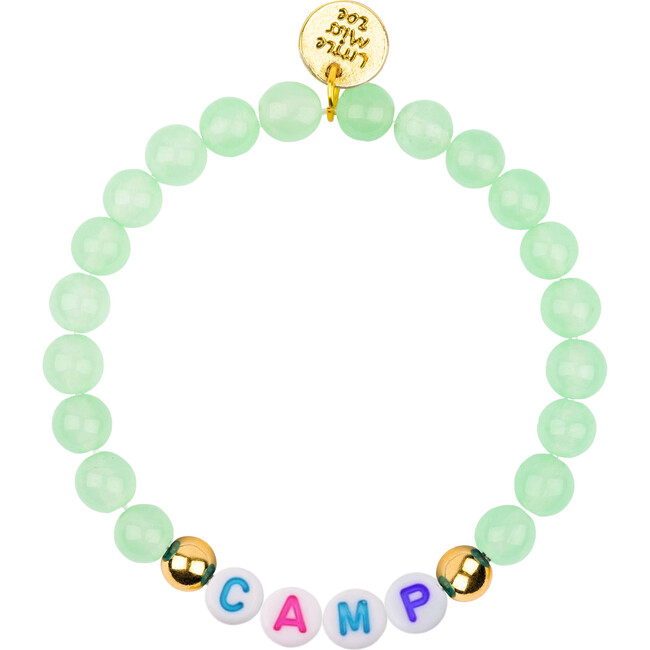Customizable Camp Name Gemstone Bracelet, Green