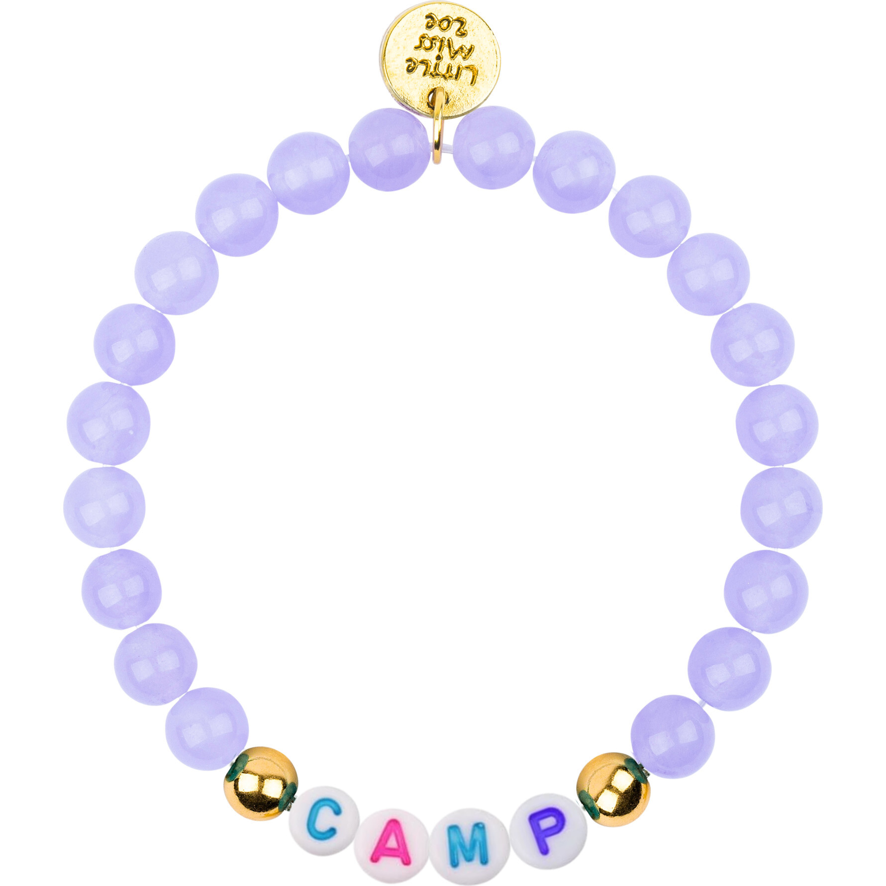 Customizable Camp Name Gemstone Bracelet, Lavender - Bracelets - 1