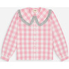 Womens Lucia Blouse, Pink Gingham - Blouses - 3