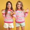 "Strawberry" Sweater, Off White & Pink - Sweaters - 4