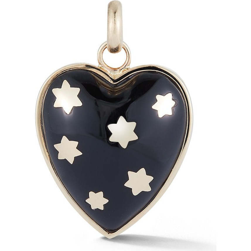 14K Gold & Black Onyx Anna Heart Charm - Charms - 1