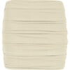 Women's Thea Ruched Mini Skirt, Sandstone Terry Sheen - Skirts - 1 - thumbnail