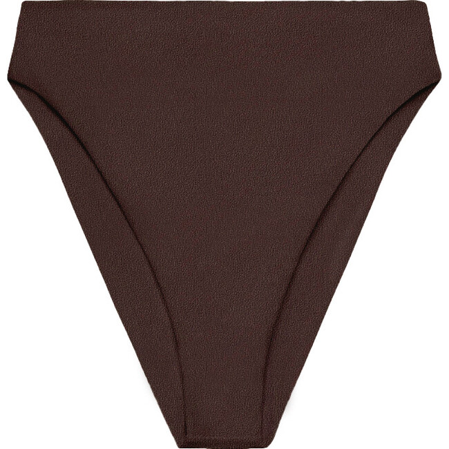 Women's Incline High Waist Bikini Bottom, Espresso Terry Sheen