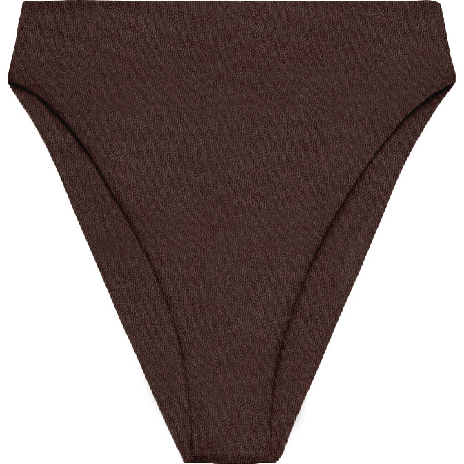 Women's Incline High Waist Bikini Bottom, Espresso Terry Sheen - Two Pieces - 1