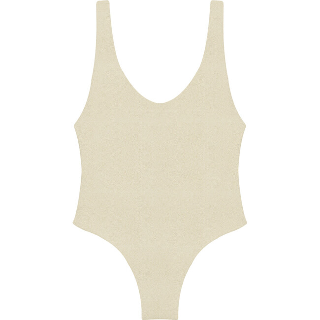 Women's Contour Sleeveless One-Piece Swimsuit, Sandstone Terry Sheen