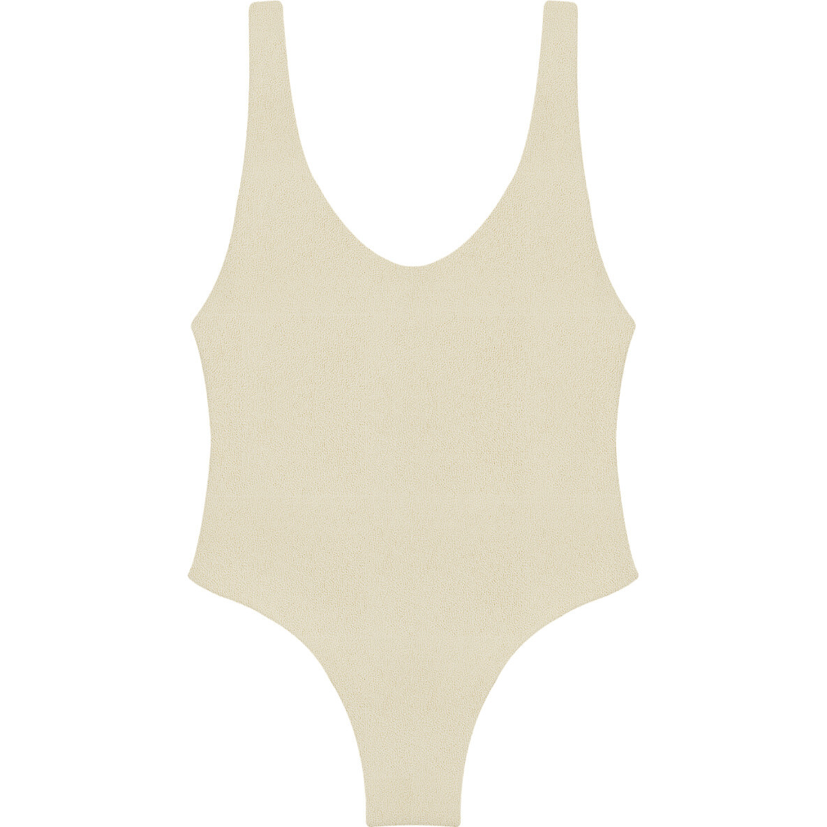 Women's Contour Sleeveless One-Piece Swimsuit, Sandstone Terry Sheen - One Pieces - 1