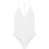 Women's All In One Piece Swimsuit, White Matte - One Pieces - 1 - thumbnail