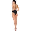 Women's All In One Piece Swimsuit, Black Matte - One Pieces - 3