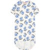 Big Hare Kids Print Round Neck Relaxed Fit High-Low Dress, White - Dresses - 1 - thumbnail