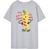 Big Rooster Kids Round Neck Relaxed Fit T-Shirt, Grey - T-Shirts - 1 - thumbnail