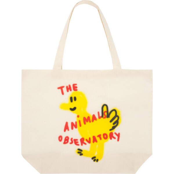 Canvas Graphic Print Onesize Tote Bag, White & Black - The Animals  Observatory Bags | Maisonette