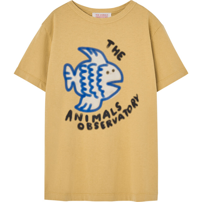 Big Rooster Kids Round Neck Relaxed Fit T-Shirt, Camel Brown
