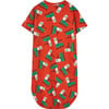 Big Hare Kids Print Round Neck Relaxed Fit High-Low Dress, Red - Dresses - 2