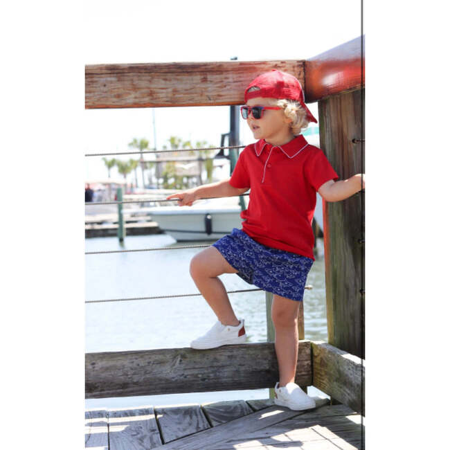 Boy's Pima Polo, Red - Polo Shirts - 2