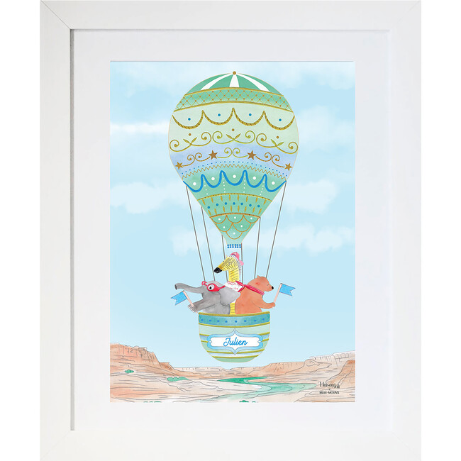 Boys The Hot Air Balloon Of The Grand Canyon Photo Frame, Blue & Green - Art - 1