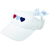 Patriotic Hearts Visor, White - Hats - 1 - thumbnail