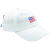 American Flag Bow Baseball Hat, White - Hats - 1 - thumbnail