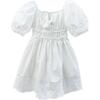 Blanca White Cotton Dress, White - Dresses - 1 - thumbnail