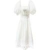 Blanca White Cotton Mom Dress, White - Dresses - 1 - thumbnail