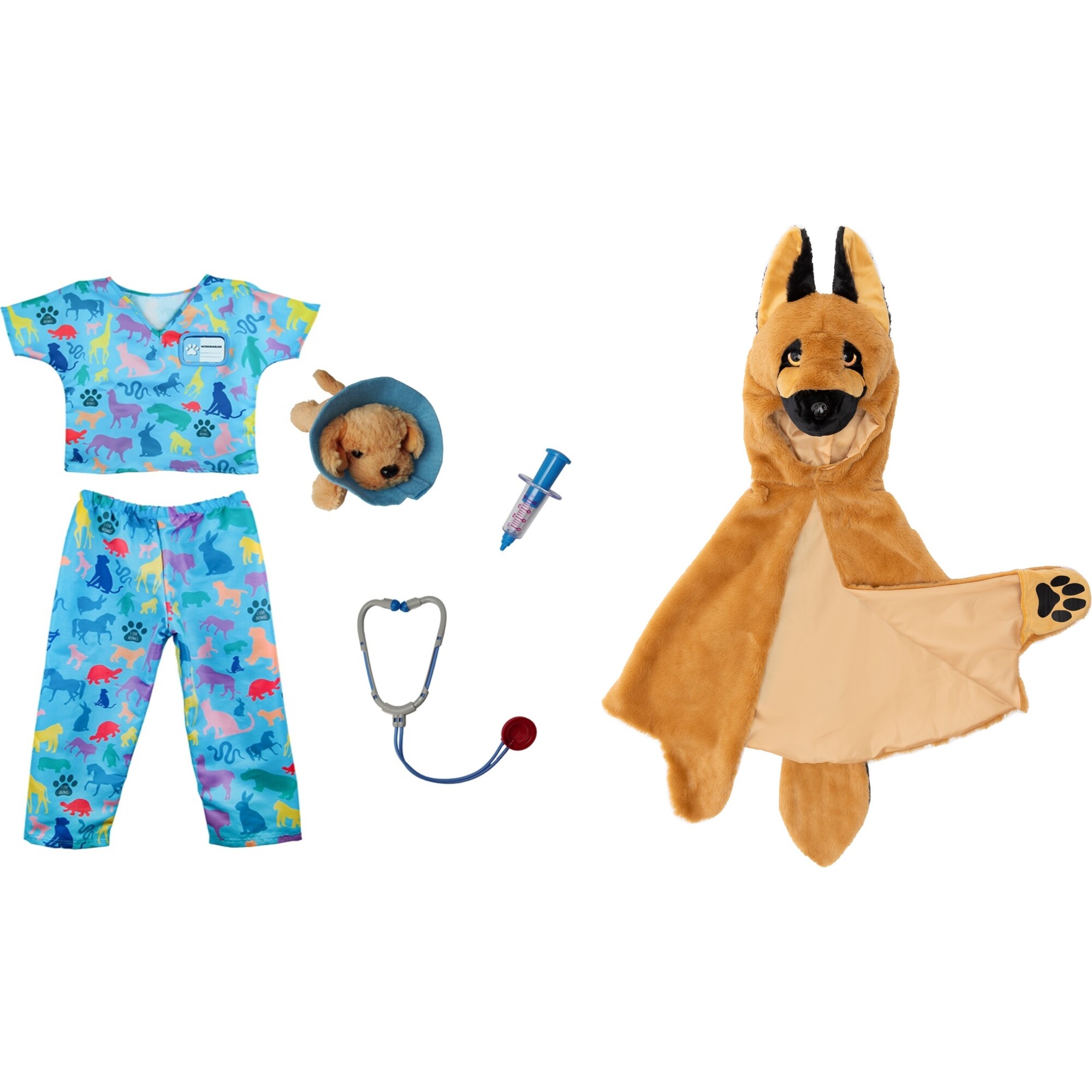 Veterinarian and Dog Cape Dress up Bundle, 2pcs, Size 4-6 - Costumes - 1