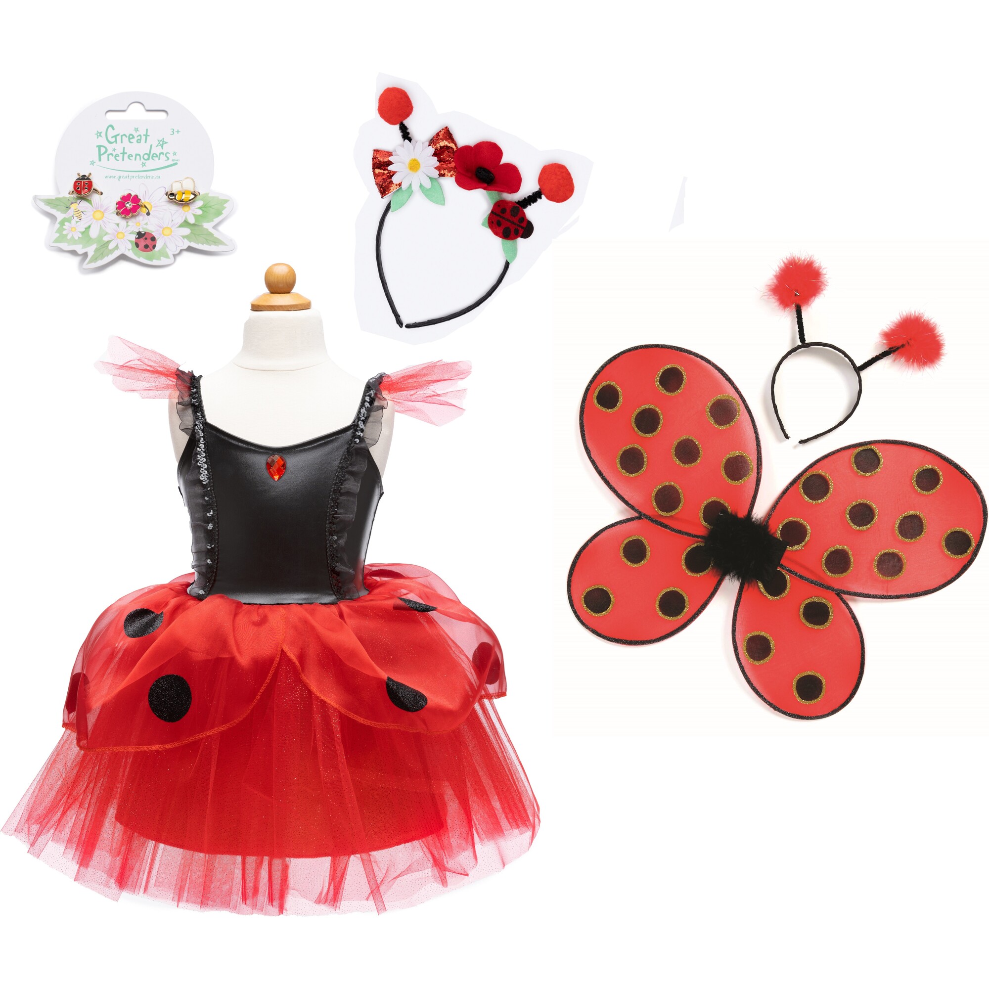 Adorable Ladybug Dress Up Bundle, 3pcs - Costumes - 1