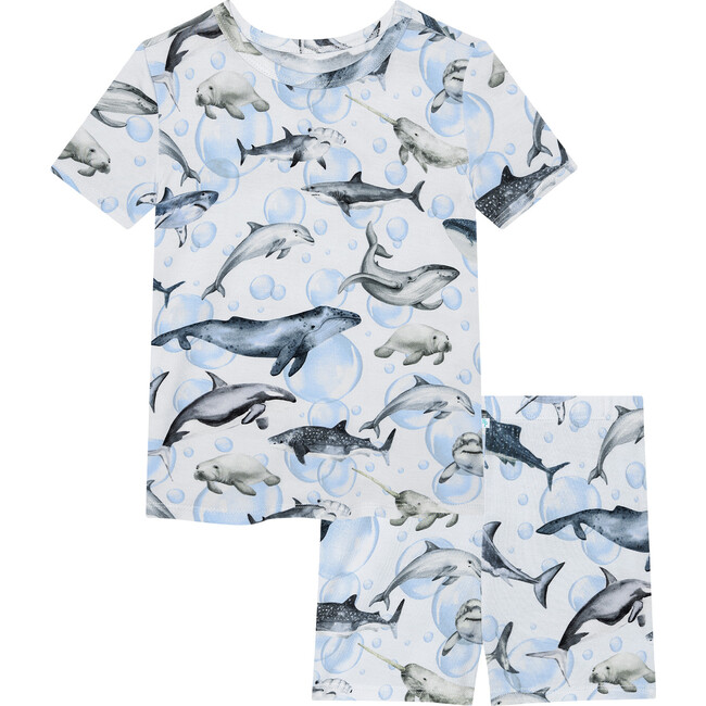 Sharkly Short Sleeve Basic Pajama, Blue