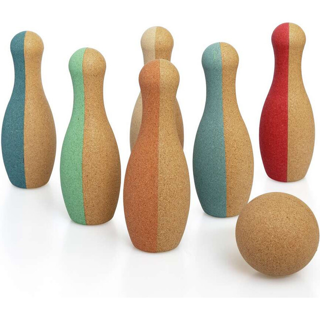 Little Skittles cork bowling set - 7 pieces