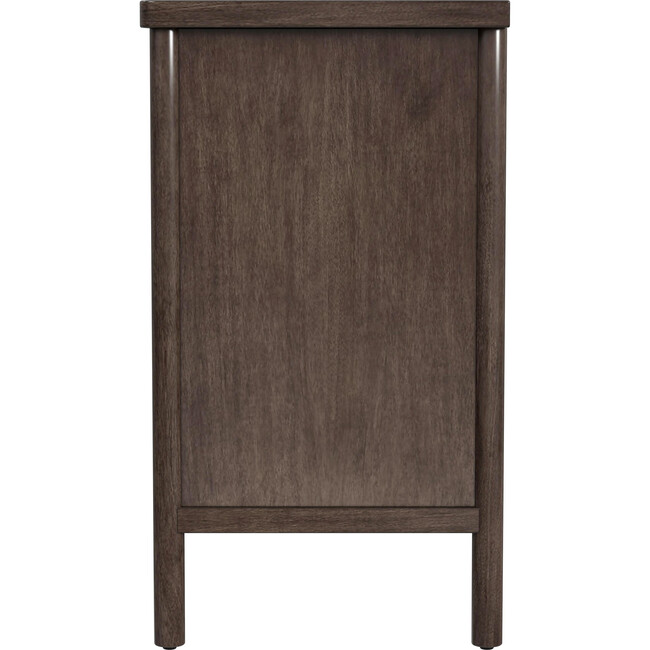 Lennon 34 in. Rectangular 3 Drawer Wood Rounded Leg Dresser, Brown - Dressers - 4