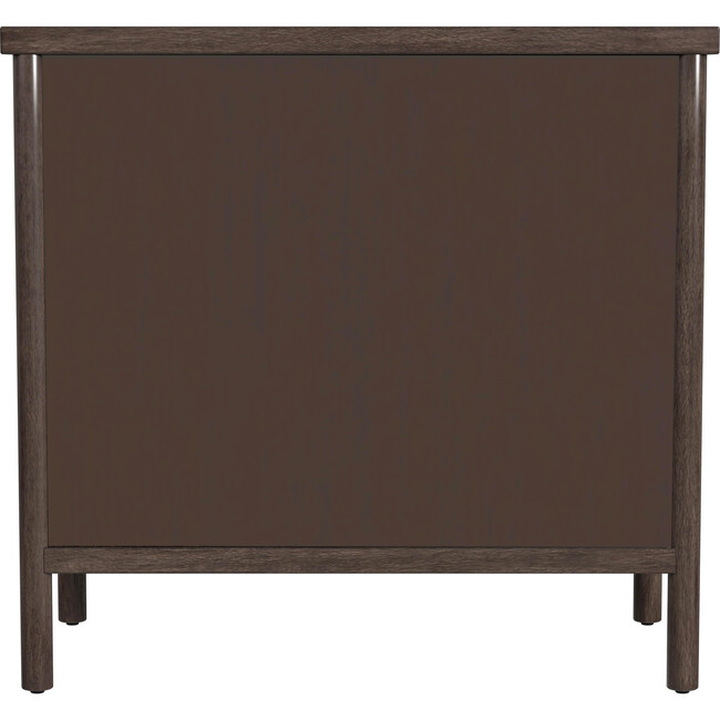 Lennon 34 in. Rectangular 3 Drawer Wood Rounded Leg Dresser, Brown - Dressers - 5